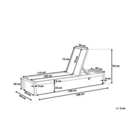 Beliani Tuinligstoel FOSSATO - Wit Aluminium, Textiel -Tuinmeubels Winkel a7067c0fc68640e4a73b3e92c9f866ff