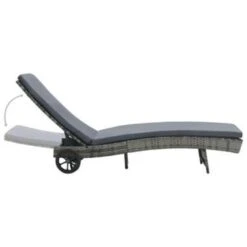 VidaXL Ligbed Met Wielen En Kussen Poly Rattan Antraciet -Tuinmeubels Winkel a8f00696a8e24d52b1289449f6c9d541