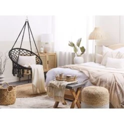 Beliani Hangstoel GABELLA - Zwart Katoen 9 Beliani Hangstoel GABELLA - Zwart Katoen -Tuinmeubels Winkel aee55501a2894f858c6fba082cb6387b