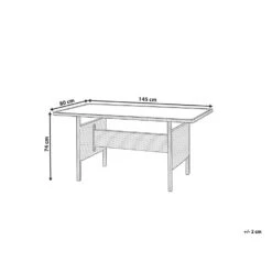 Beliani Tuintafel VITERBO - Grijs Pe Rotan 8 Beliani Tuintafel VITERBO - Grijs Pe Rotan -Tuinmeubels Winkel b0c04a17d0044943ac6b8f5dad19fe86