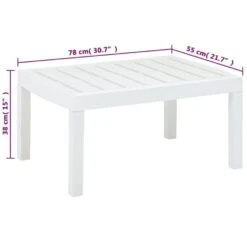 VidaXL Tuintafel 78x55x38 Cm Kunststof Wit -Tuinmeubels Winkel b1ef92e705264264910cdce2a6e0464a