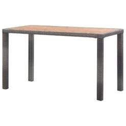 VidaXL Tuintafel 123x60x74 Cm Massief Acaciahout Antraciet En Bruin -Tuinmeubels Winkel b84fc7e778664d5db6814abd6408b4de