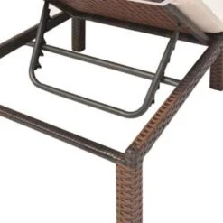 VidaXL Ligbed Met Kussen Poly Rattan Bruin -Tuinmeubels Winkel b91551e1058d4eaaa4d84623215d361b
