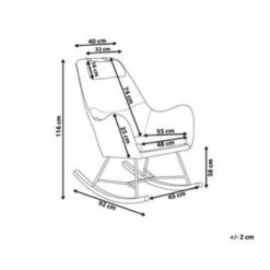 Beliani Schommelstoel ARRIE - Beige Polyester -Tuinmeubels Winkel c11c696c40444d45abd9aafae8c199ef