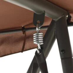 VidaXL Schommelbank Voor Buiten Met Luifel Koffiekleurig -Tuinmeubels Winkel cfe6933272f34a9c966e1b1db974f244