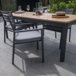 Giga Meubel Stapelbare Tuinstoel Aluminium Antraciet - Zithoogte 43cm - Stoel -Tuinmeubels Winkel d2faa634889a4e9894ab965a8218d784