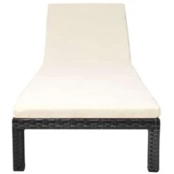 VidaXL Ligbed Met Kussen Poly Rattan Zwart -Tuinmeubels Winkel d729cda71fae4abcb2820485d6e74610