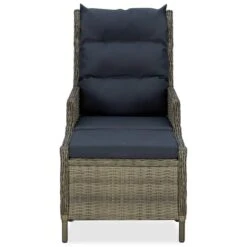 VidaXL Tuinstoel Verstelbaar Met Voetenbankje Poly Rattan Bruin -Tuinmeubels Winkel da7871427e0442e5a8ed0fe1ec7a49f8