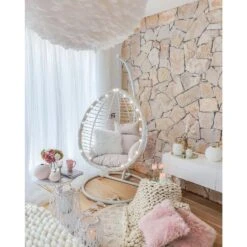 Beliani Hangstoel FANO - Wit Pe Rotan -Tuinmeubels Winkel daaebc8eb96d45b5844262c89b09ff78