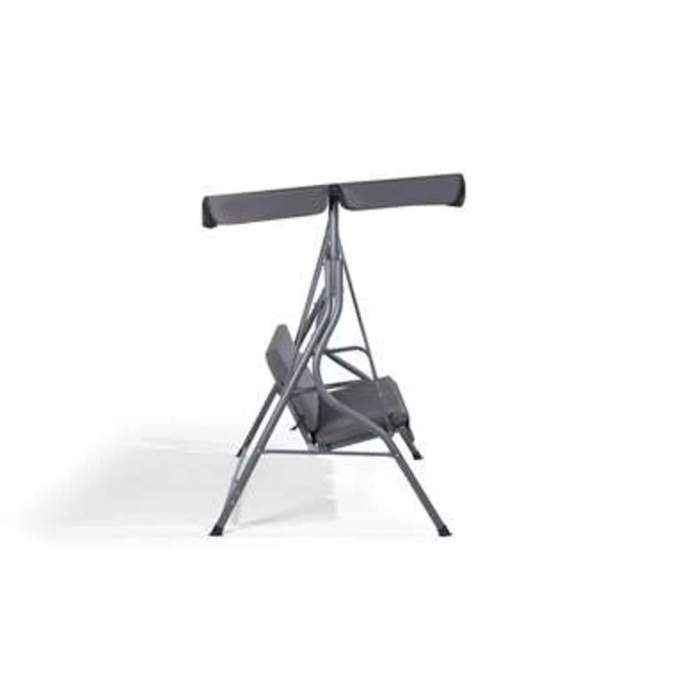 Beliani Schommelbank CHAPLIN - Grijs Polyester 6 Beliani Schommelbank CHAPLIN - Grijs Polyester - Afbeelding 4