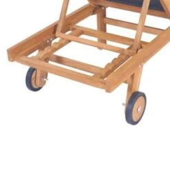 VidaXL Ligbed Inklapbaar Met Wielen Massief Teakhout En Textileen -Tuinmeubels Winkel ef16ede96b474caaae28ac5b7a5ce01d