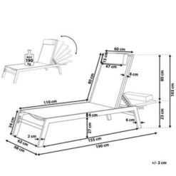 Beliani Tuinligstoel CATANIA - Zwart Polyester, Aluminium -Tuinmeubels Winkel f4602cb499714e719ddd8886d4482670 1