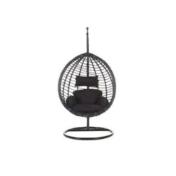 Beliani Hangstoel TOLLO - Zwart Pe Rotan -Tuinmeubels Winkel f73b218b0baa4e7a9c2ca4bc748f8ebd