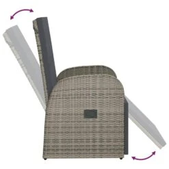 VidaXL Tuinstoel Verstelbaar Met Kussen Poly Rattan Grijs 9 VidaXL Tuinstoel Verstelbaar Met Kussen Poly Rattan Grijs -Tuinmeubels Winkel f8073a3a23934c6d99bbacd8f8a122e1