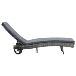 VidaXL Ligbed Met Wielen En Kussen Poly Rattan Antraciet -Tuinmeubels Winkel fc650b6e78674f78b4e13330eb6a93dd