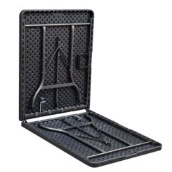 ERRO Vouwtafel - Wickerlook - 180x74cm - Zwart -Tuinmeubels Winkel fce04a64f9c841edb370530e54f48150